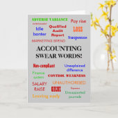 boekhouder | Birthday | Boekhoudkundige scheldwoor Kaart (Gele Bloem)