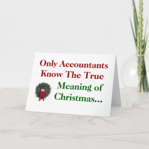 Boekhouder Christmas Kaart   Grappige boekhoudkund