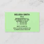 Boekhouder Damask Visitekaartje (Achterkant)