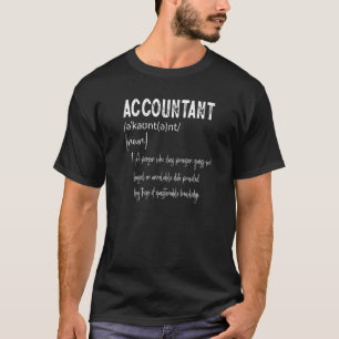 Boekhouder Definitie Noun Hoofdvak Accountancy T-shirt