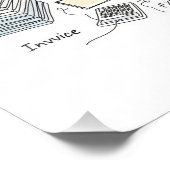 Boekhouder, één regel kunst, tekst en weinig kleur foto afdruk (Hoek)