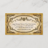 Boekhouder - Elegant  Antiek Visitekaartje (Achterkant)