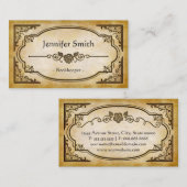 Boekhouder - Elegant  Antiek Visitekaartje (Voorkant / Achterkant)