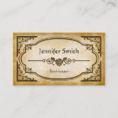 Boekhouder - Elegant  Antiek Visitekaartje (Voorkant)
