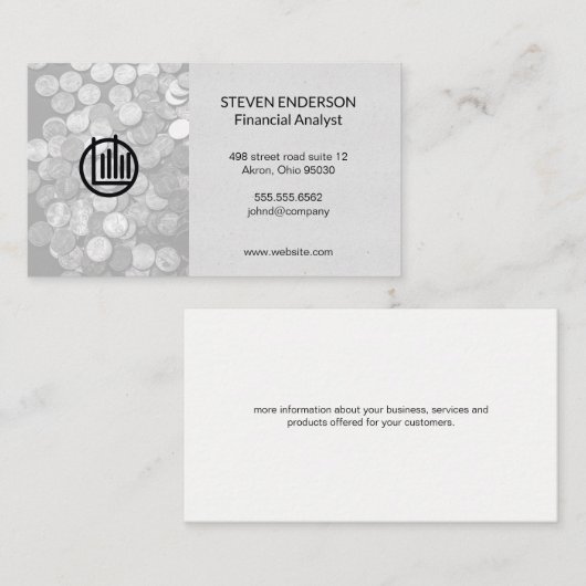 boekhouder | Financial Money Manager-Visitekaartje Visitekaartje (Voorkant / Achterkant)