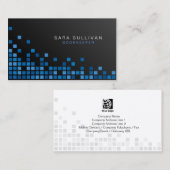 Boekhouder Financiële Diensten Abstract Blue Cubes Visitekaartje (Voorkant / Achterkant)