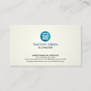 Boekhouder Financiële Diensten Calculator Blauw pi Visitekaartje