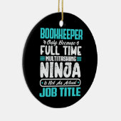 Boekhouder Functietitel Beroep Boekhoudkundige Vaa Keramisch Ornament (Rechts)