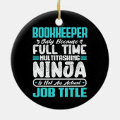 Boekhouder Functietitel Beroep Boekhoudkundige Vaa Keramisch Ornament (Achterkant)