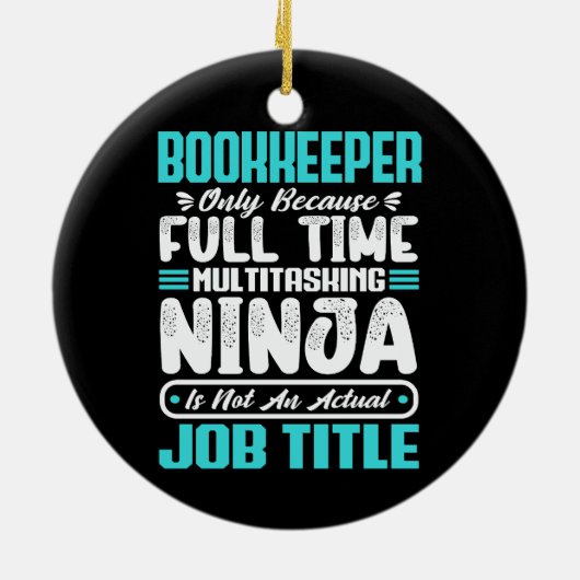 Boekhouder Functietitel Beroep Boekhoudkundige Vaa Keramisch Ornament (Achterkant)