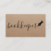 Boekhouder handgeschreven script bijtende Kraft Visitekaartje (Voorkant)