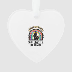 Boekhouder Heks Retro Halloween Boekhoudkundig Ont Ornament