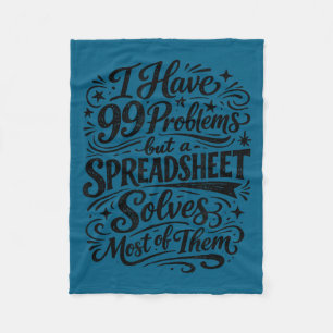 Boekhouder humor spreadsheet data-analist fleece deken