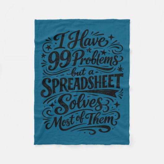Boekhouder humor spreadsheet data-analist fleece deken (Voorkant)