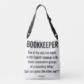 "Boekhouder is een uniek woord" Crossbody Tas (Achterkant)