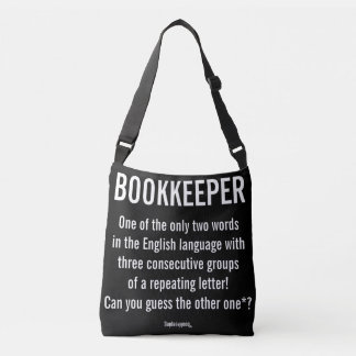 "Boekhouder is een uniek woord" Crossbody Tas