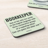 "Boekhouder is een uniek woord" Onderzetter (Linkerzijde)