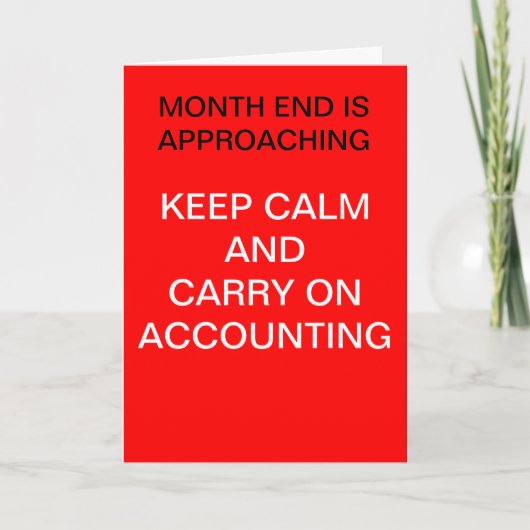 Boekhouder - Keep Calm Accounting - Verjaardag Kaart (Voorkant)