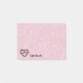 Boekhouder Leopard Heart Lijst Roze 4"x3" Post-it® Notes (Voorkant)