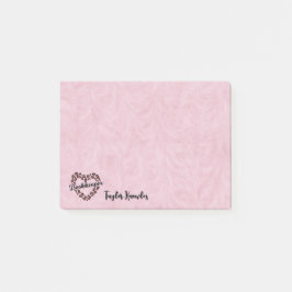 Boekhouder Leopard Heart Lijst Roze 4"x3" Post-it® Notes