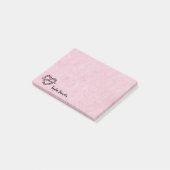 Boekhouder Leopard Heart Lijst Roze 4"x3" Post-it® Notes (Schuin)
