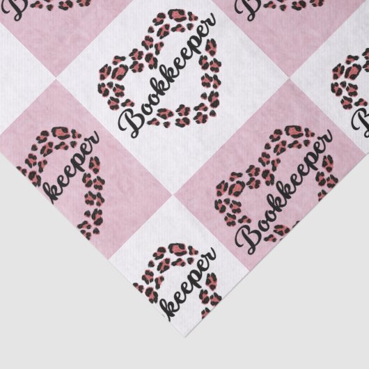 Boekhouder Leopard Heart Lijst Tissue Paper Tissuepapier (Detail)