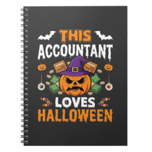 Boekhouder Loves Halloween Pompoen Boekhouder Desi Notitieboek