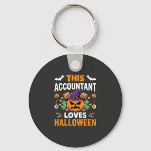 Boekhouder Loves Halloween Pompoen Boekhouder Desi Sleutelhanger