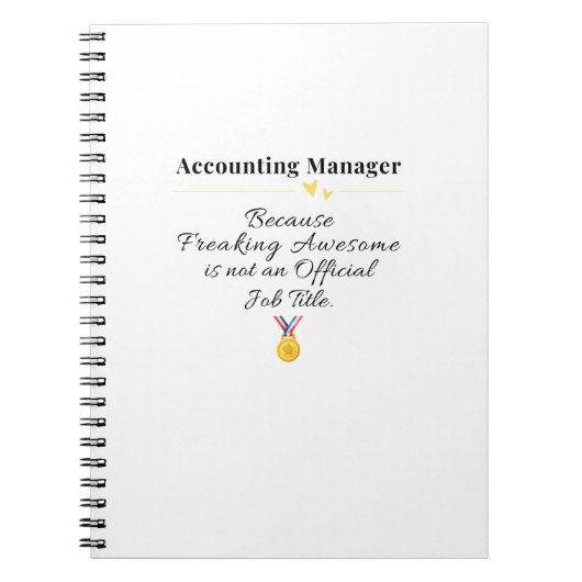 Boekhouder Manager Notitieboek (Voorkant)