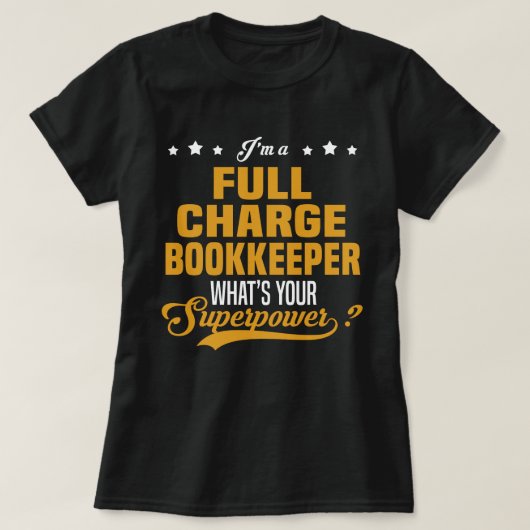 boekhouder met volledige kostendekking t-shirt (Design voorkant)