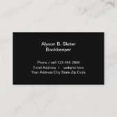 Boekhouder minimaal ontwerp visitekaartje (Achterkant)
