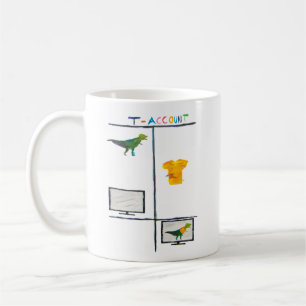 Boekhouder Mok T Rex T-Rekening Boekhouding Cadeau