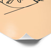 Boekhouder, one line art, met tekst en kleur perfect poster (Hoek)