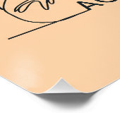 Boekhouder, one line art, met tekst en kleur perfect poster (Hoek)