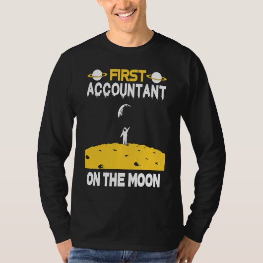 Boekhouder Op De Maan T-shirt (Voorkant)