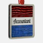 Boekhouder Patriottisch Kerstversiering Metalen Ornament (Rechts)