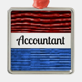 Boekhouder Patriottisch Kerstversiering Metalen Ornament