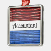 Boekhouder Patriottisch Kerstversiering Metalen Ornament (Links)