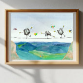 Boekhouder Poster Kunst Koorddansen Boek Balancere