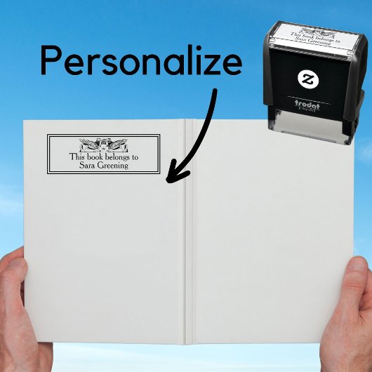 Boekhouder print boekenplaat boeken liefhebber boe  zelfinktende stempel