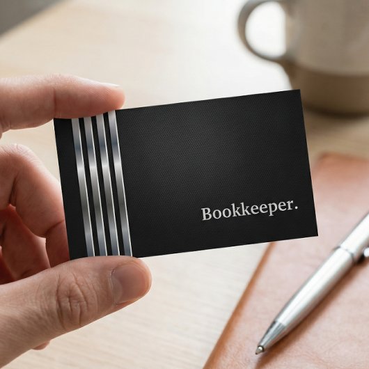 Boekhouder Professional Black Silver Visitekaartje