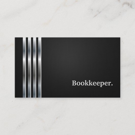 Boekhouder Professional Black Silver Visitekaartje (Voorkant)