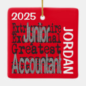Boekhouder Pur Sang CUSTOM Keramisch Ornament (Achterkant)