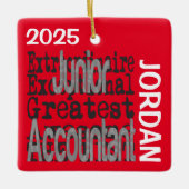 Boekhouder Pur Sang CUSTOM Keramisch Ornament (Voorkant)