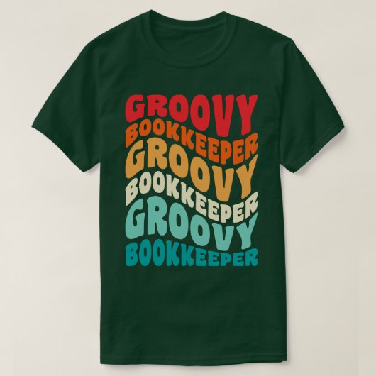 Boekhouder  Retro 60s 70s 80s Vibes T-shirt (Design voorkant)