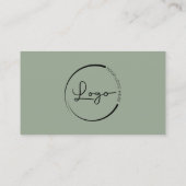 Boekhouder Sage Green Logo QR Code Visitekaartje (Achterkant)