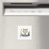 Boekhouder Stick Figure Magneet (Insitu (Vaatwasser))