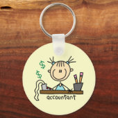 Boekhouder Stickfiguur Sleutelhanger (Voorkant)