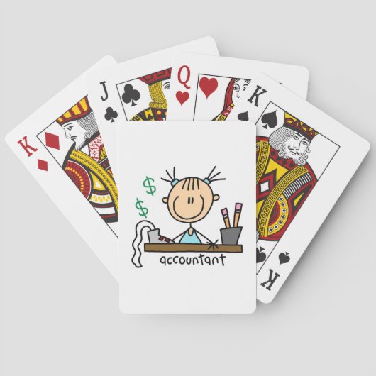Boekhouder Stickfiguur Speelkaarten (Achterkant)