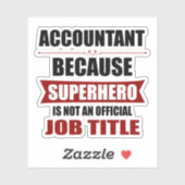 Boekhouder Superheld Grappig Sticker (Vel)